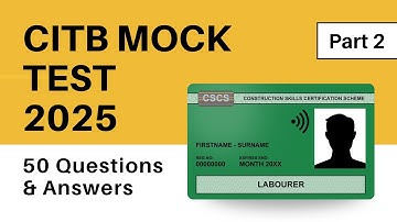 CSCS Mock Test 2025 | 50 Questions & Answers | Part 2