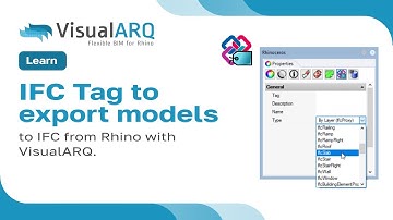 IFC Tag to export models to IFC from Rhino with VisualARQ
