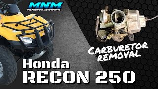 2004 Honda Recon 250  Carburetor Removal How to Remove the Carburetor