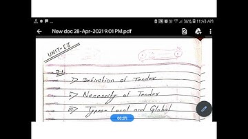 lacture-1 | unit-3 | Contract and account | tender and tender document