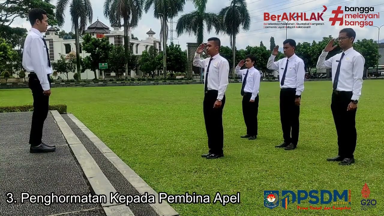 Simulasi Pelaksanaan Apel Pagi di Instansi