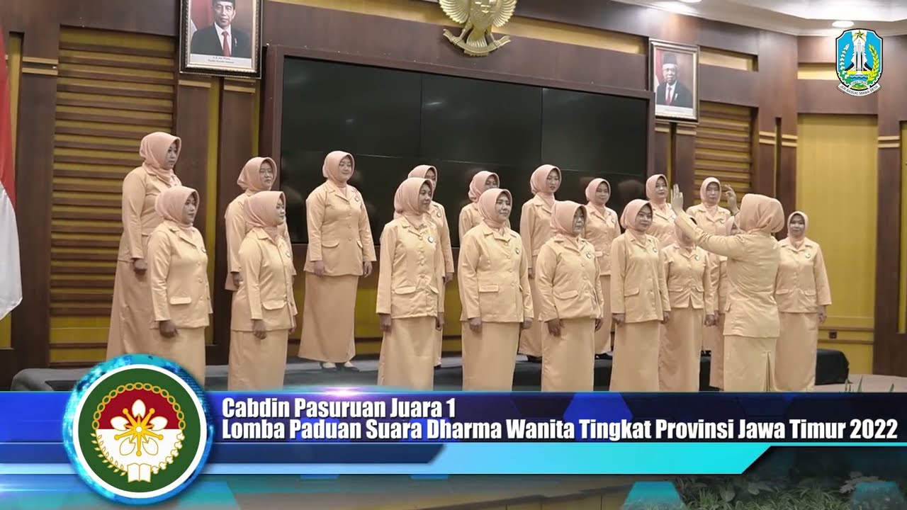 CABDIN PASURUAN JUARA 1 LOMBA PADUAN SUARA DHARMA WANITA TINGKAT PROVINSI JAWA TIMUR 2022