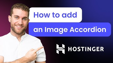 How to add an Image Accordion to Hostinger
