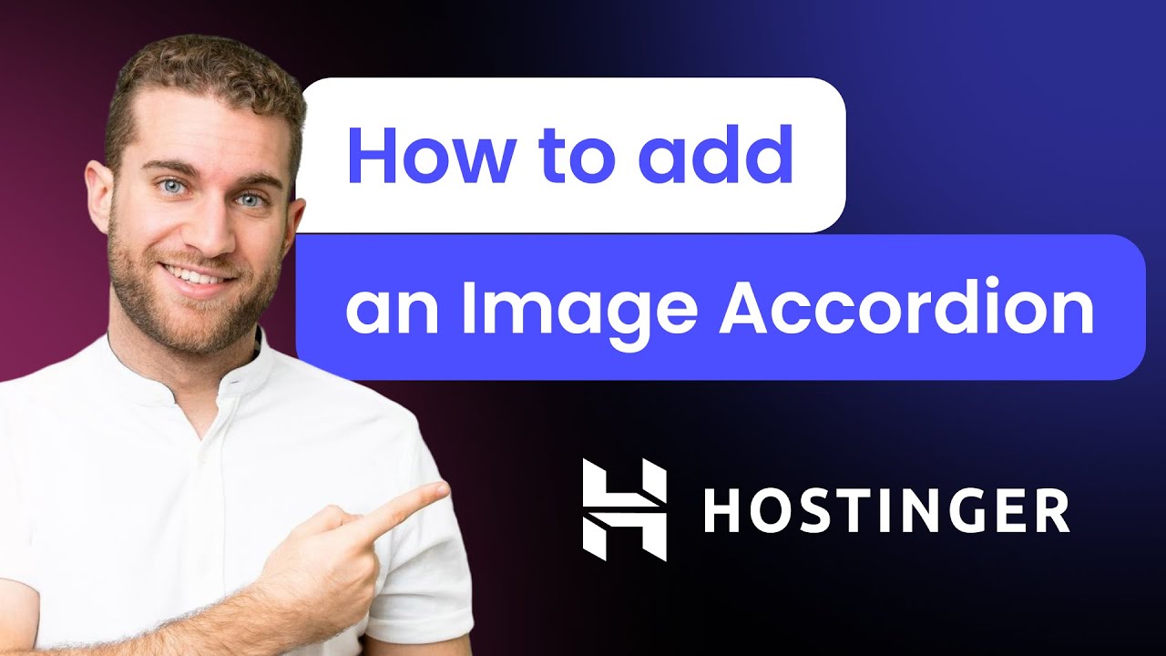 How to add an Image Accordion to Hostinger