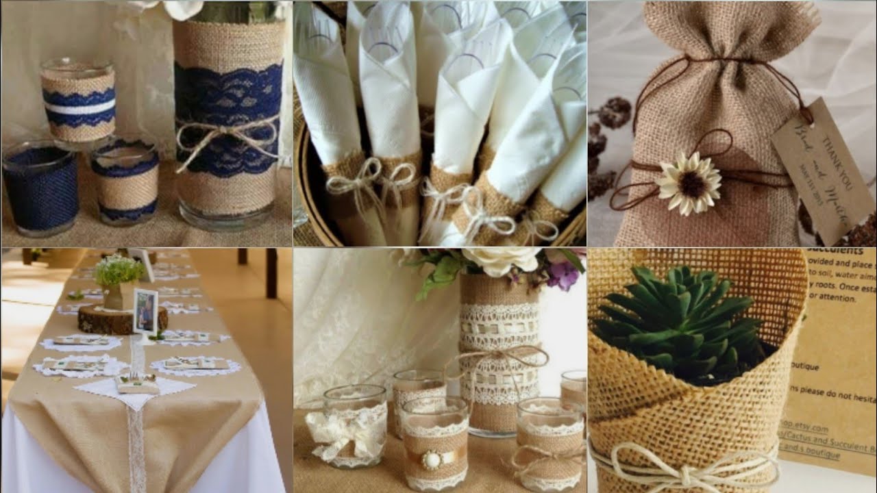 أفكار رائعة و ديكورات بقماش الخيشة/ part 2