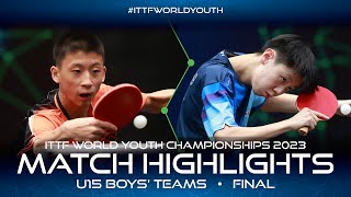 Hsu Hsien-Chia vs Sun Yang | U15 Boys' Teams Final | ITTF World Youth Championships 2023