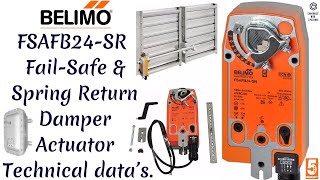 Belimo FSAFB24-SR Fail-Safe Spring Return Damper Actuator | Technical Specifications