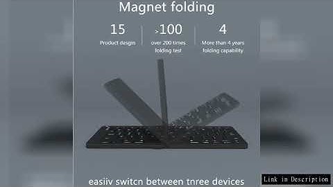 BOW Foldable Bluetooth Keyboard Rechargeable Wireless Keyboard  Folding 2.4G Keyboard for iPhone ipa