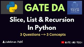 3 Questions 3 Concepts: Slicing, List & Recursion in Python
