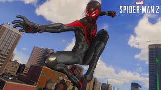 Miles Morales Upgraded Suit Gameplay - Marvel&#39;s Spider-Man 2 (4K 60fps)
