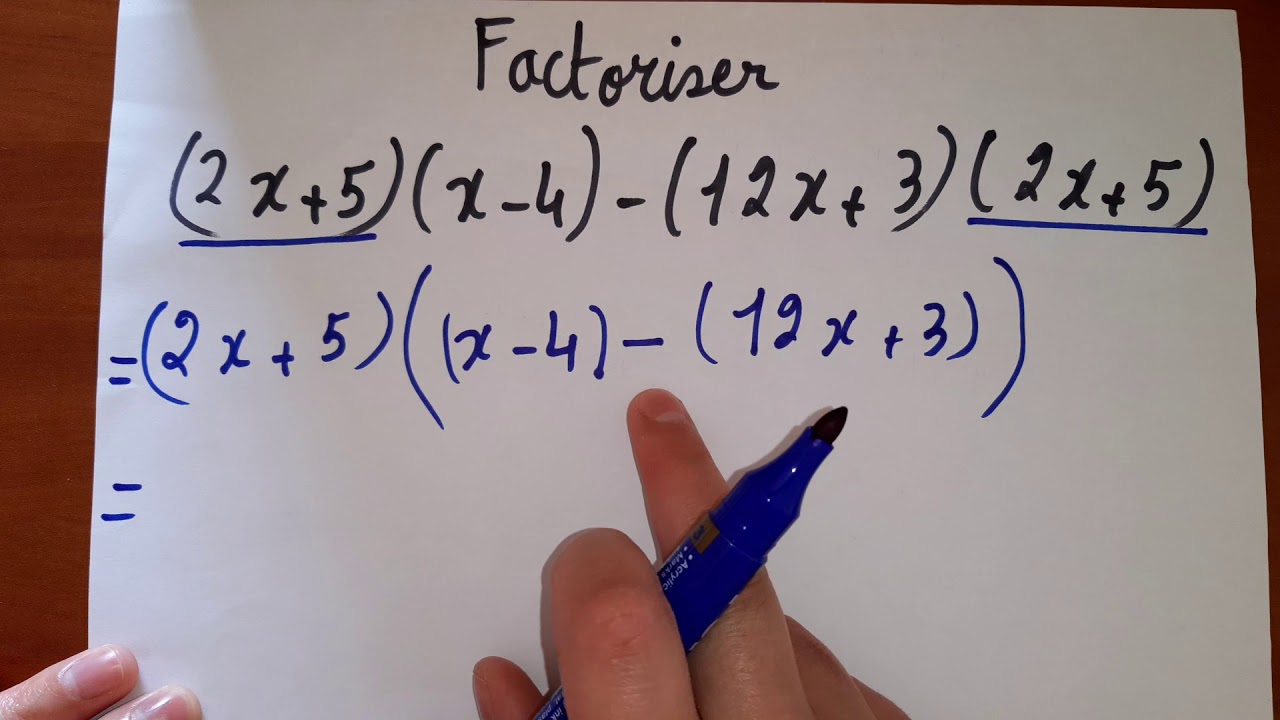 Eb8/maths/factoriser en prenant un binôme comme facteur commun - YouTube