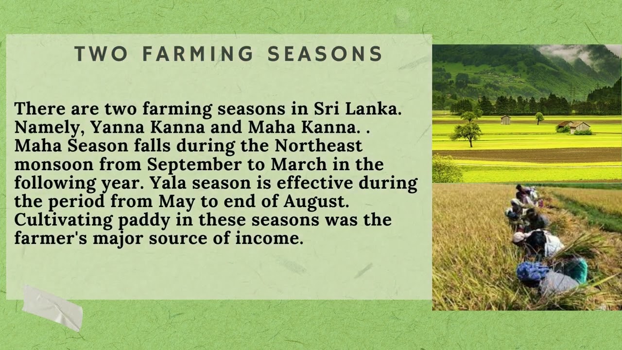 A brief Introduction to the Irrigation Systems of Sri Lanka