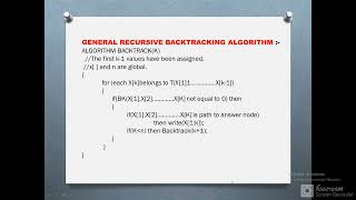 Recursive Backtracking Algorithm-Design Method and Analysis of Algorithm