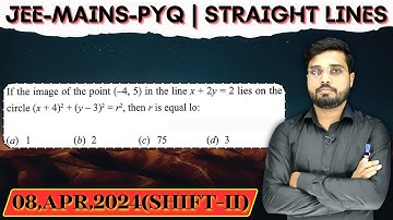 If the image of the point (-4, 5) in the line x + 2y = 2 lies on the circle (x + 4)2 + (y - 3)2 = r²