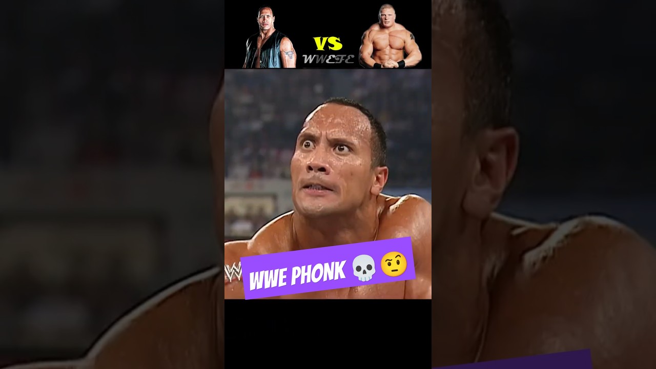 The Rock vs. Brock Lesnar 2002 | WWE Phonk Edit 💀 #wwe #therock #phonk #skull