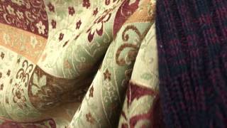 Fall Color Floral Fabric Warm Gold Cinnamon Brown Upholstery Patchwork 54W screenshot 5