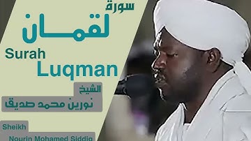 الشيخ نورين محمد صديق سورة لقمان  Sheikh   Nourin Mohamed Siddig   Surah Luqman