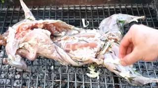 КРОЛИК С ПЕКИНСКОЙ КАПУСТОЙ, ПОТРОШКАМИ И ГРИБАМИ НА МАНГАЛЕ КРОЛИК С ПЕКИНСКОЙ КАПУСТОЙ, ПОТРОШКАМИ И ГРИБАМИ НА МАНГАЛЕ