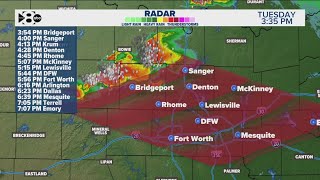 Timeline of tornado risk & storms across the DFW area | Weather Impact Alert - BREAKING NEWS
