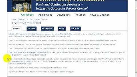 Feedforward Control Workshop Solution