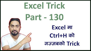 Excel Trick 130 l Excel मा  Ctrl+H को जान्नैपर्ने काम l excel shortcut key l Technical Dari 2023