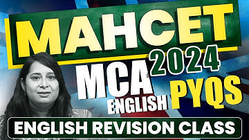 MAHCET  MCA 2024 English Revision class | English PYQs