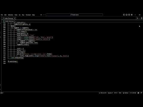 Snake Game using Python in Telugu by Revanth Simha @techierevanthsimha3.0