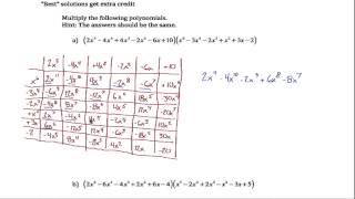 Multiplying polynomials example