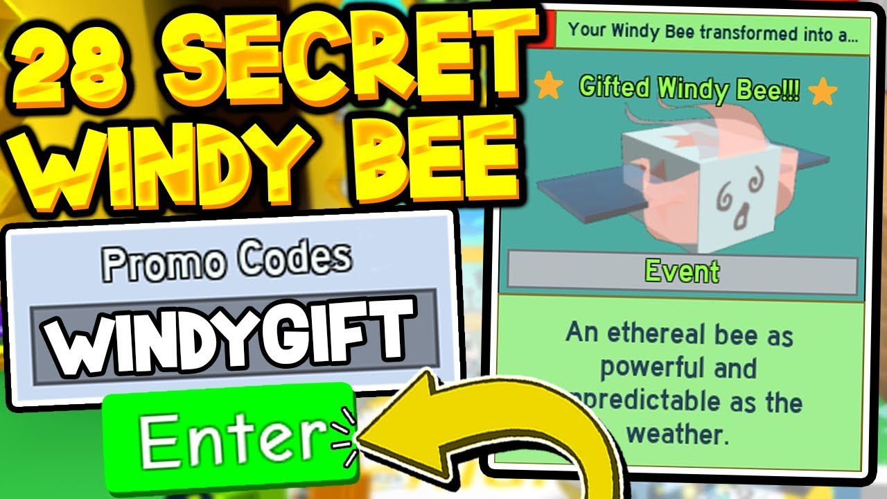 All 28 Secret Gifted Windy Bee Update Codes In Bee Swarm Simulator