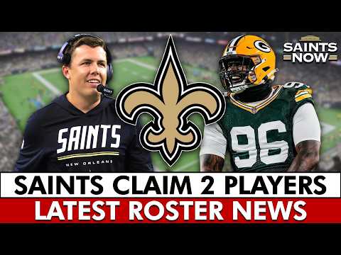 New Orleans Saints CLAIM 2 PLAYERS Off NFL Waivers + Sign 13 Players To Practice Squad, Saints News