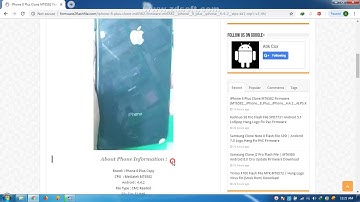 I phone 8 Plus Clone Flash File MT6582 Firmware Download 100% Tested