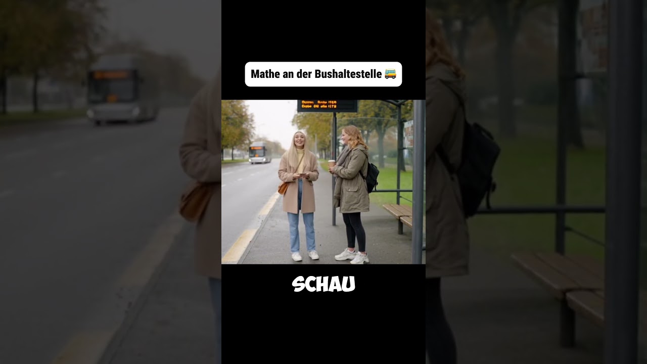 Mathe an der Bushaltestelle 🚌