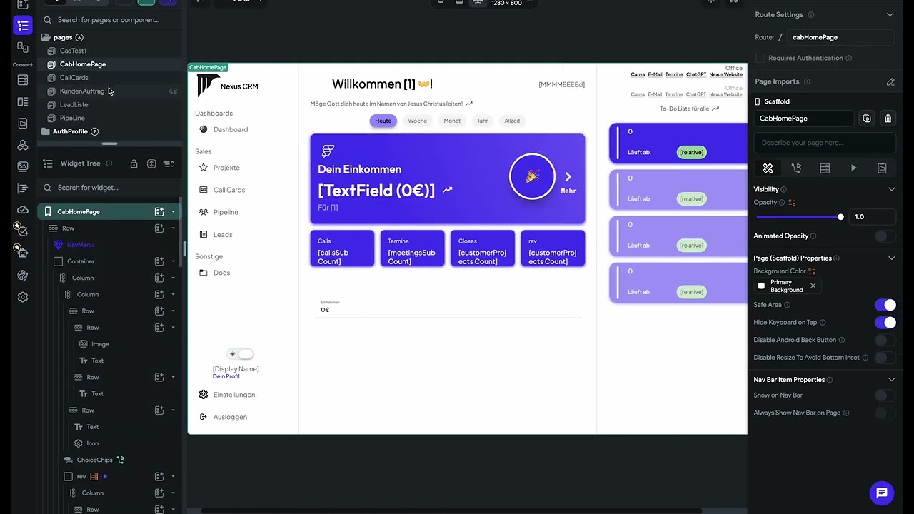 Flutter Flow x Firebase CRM