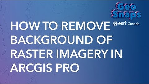 How to Remove Background of Raster Imagery in ArcGIS Pro