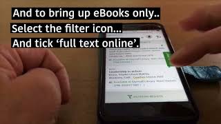 Searching for eBooks on FINDit