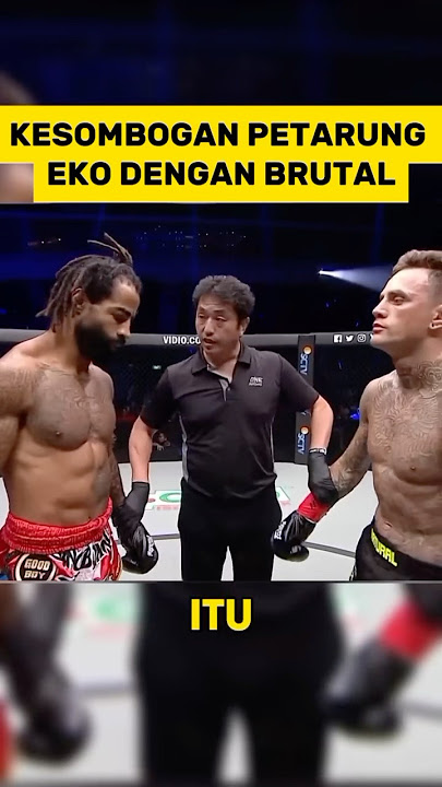 KESOMBOGAN PETARUNG BERAKHIR EKO DENGAN BRUTAL #boxing #sports #ufc #shortvideo #fighting #fyp
