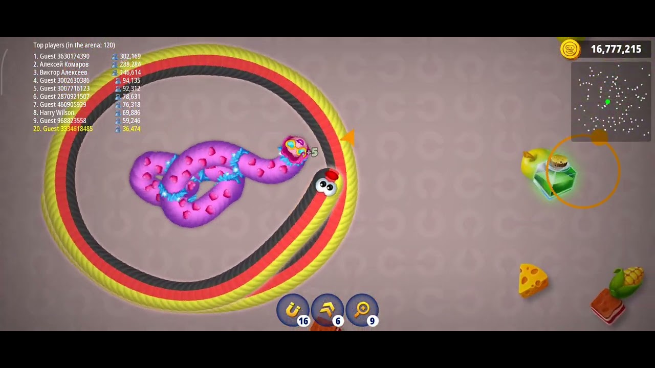 Worms zone. io game play 