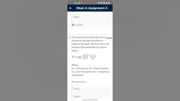 NPTEL | Air Pollution and Control | Assignment 4
