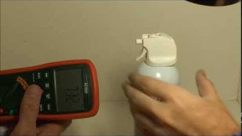 Demonstration of adiabatic temperature change as pressure falls.
