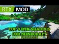 Top 3 RTX Shaders In Minecraft Pe | Minecraft 1.21 | RTX 4K Shaders No Lag Low End Device 