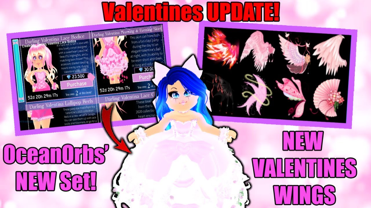 New Valentine Set Out And New Wings Update Giveaway I Roblox