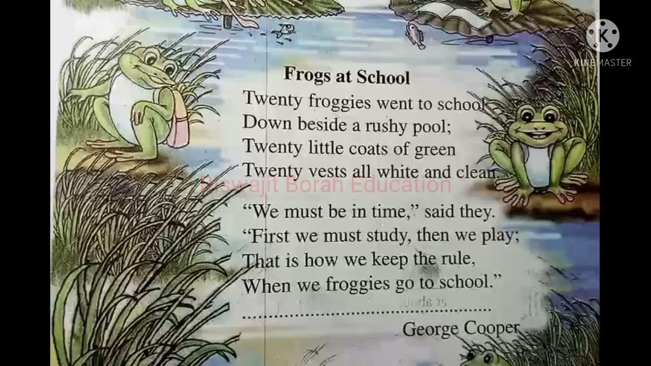 Class 4 English lesson 7 "Frogs at School" explanation in Assamese