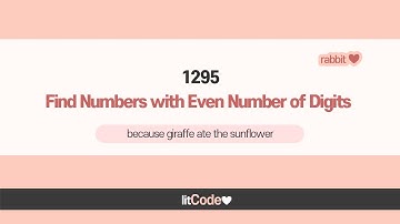 leetcode - 1295 Find Numbers with Even Number of Digits JavaScript Solution