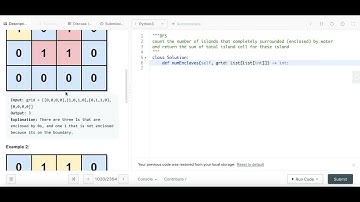 Number of Enclaves - Leetcode 1020 - DFS - Python