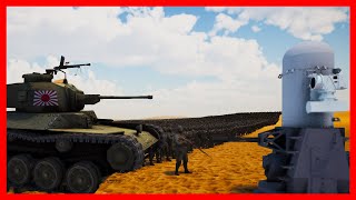5 Phalanx CIWS vs 52,000 Japanese Soldier & Chiha45 Tank  | Ultimate Epic Battle Simulator 2 | UEBS2