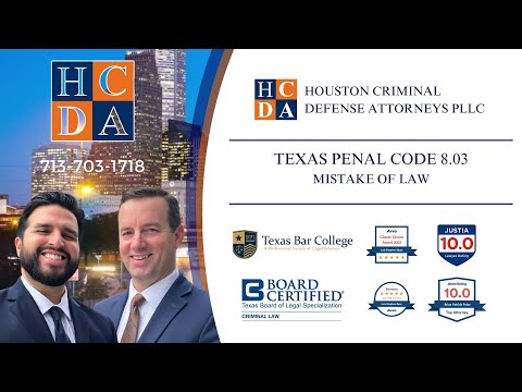 Texas Penal Code § 8.03 — Mistake of Law