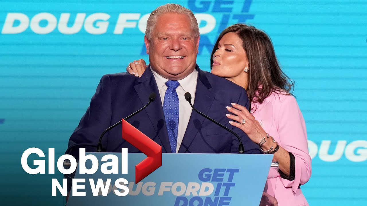 ⁣Ontario election 2022: Doug Ford's Progressive Conservatives win another majority government | 
