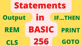 what is BASIC 256 programming language Elements of BASIC 256 . what are statements @simanstudies