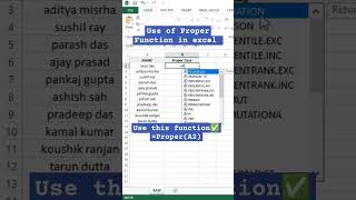 Proper Function in Excel || Proper Function
