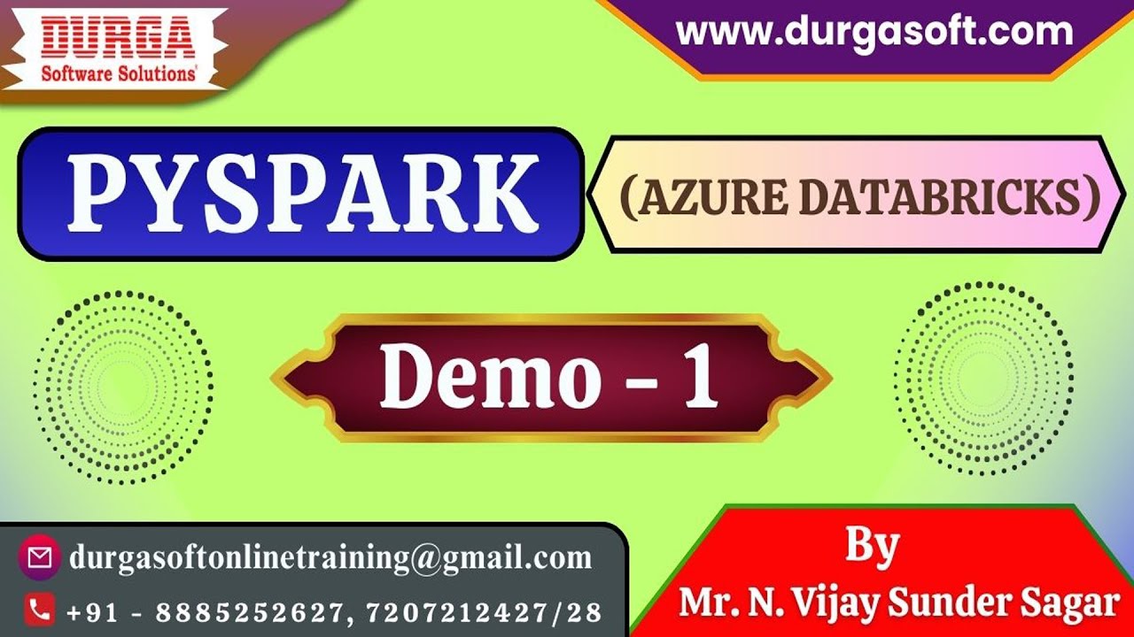 PYSPARK tutorials || Demo - 1 || by Mr. N. Vijay Sunder Sagar On 21-10-2025 @6PM (IST)